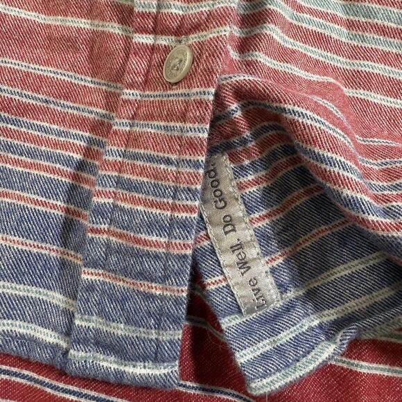 Toad & Co 100% Organic Cotton Women’s Button Down Southwestern Stripes Size XL - Picture 7 of 9